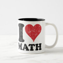 Vintage I Love Math Mugs