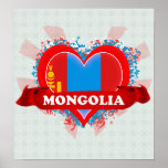 Vintage I Love Mongolia posters