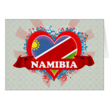 Vintage I Love Namibia Greeting Card
