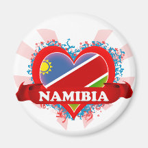 Vintage I Love Namibia Refrigerator Magnets