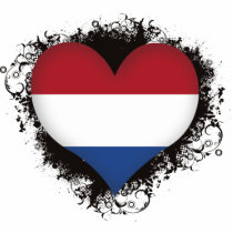 Vintage I Love Netherlands Acrylic Cut Out