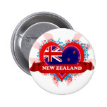 Vintage I Love New Zealand Pin