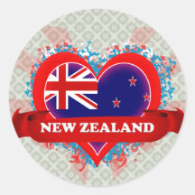 Vintage I Love New Zealand Sticker
