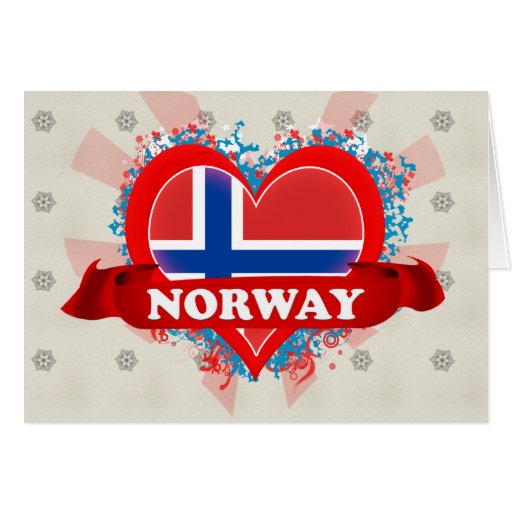 Vintage I Love Norway Greeting Card Zazzle