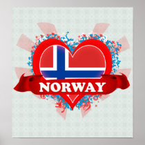 Vintage I Love Norway Print