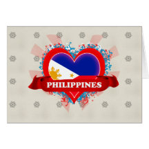 Vintage I Love Philippines Greeting Card