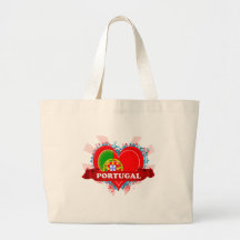 Vintage I Love Portugal Canvas Bags
