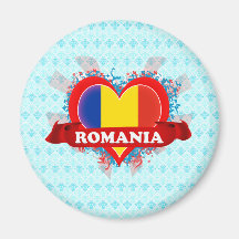 Vintage I Love Romania Magnets