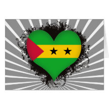 Vintage I Love Sao Tome and Principe Greeting Cards