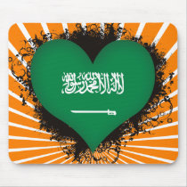 Vintage I Love Saudi Arabia Mouse Pad