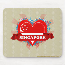 Vintage I Love Singapore Mousepad
