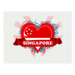 Vintage I Love Singapore Post Card