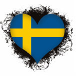 Vintage I Love Sweden photo sculptures