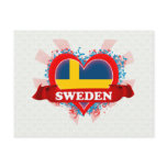 Vintage I Love Sweden postcards