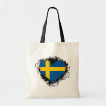 Vintage I Love Sweden Tote Bag