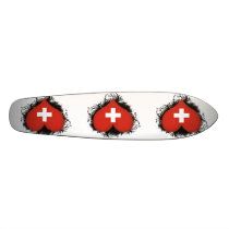 Vintage I Love Switzerland Skateboard
