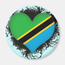 Vintage I Love Tanzania Fridge Magnets