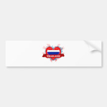 Vintage I Love Thailand Bumper Stickers