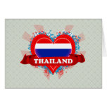 Vintage I Love Thailand Greeting Cards