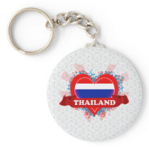 Vintage I Love Thailand Key Chain