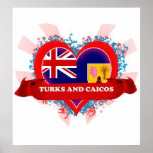 Vintage I Love Turks And Caicos Print