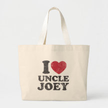Vintage I Love Uncle Joey Tote Bags