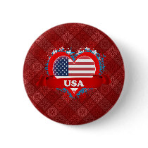 Vintage I Love Usa Pin