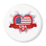 Vintage I Love Usa magnets