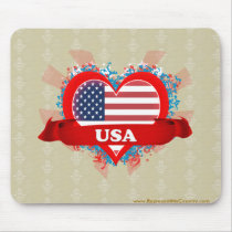 Vintage I Love Usa Mousepads