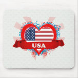 Vintage I Love Usa Mousepad