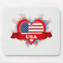 Vintage I Love Usa Mousepad