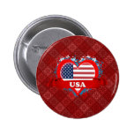 Vintage I Love Usa Pin