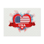 Vintage I Love Usa postcards