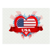 Vintage I Love Usa Postcard