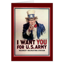 Vintage "I Want You" US Army Uncle Sam Card