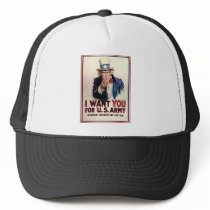 Vintage "I Want You" US Army Uncle Sam Mesh Hat