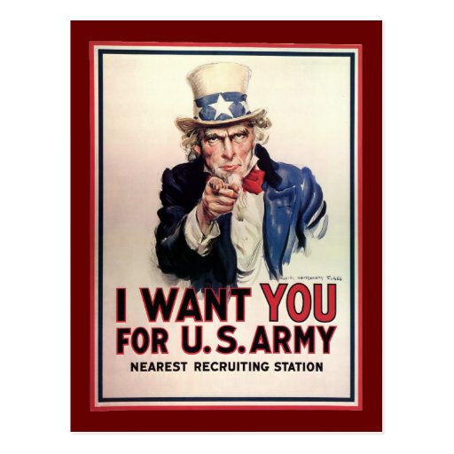 Vintage "I Want You" US Army Uncle Sam Post Cards