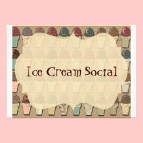 Vintage Ice Cream Social invitations