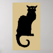 Vintage Illustration Halloween Black Cat
