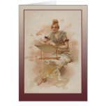 Vintage Illustration of a Beautiful Woman cards