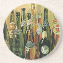 Vintage Imported Beers Beverage Coaster