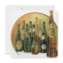 Vintage Imported Beers Personalized Announcements