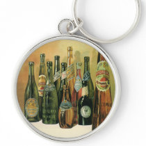 Vintage Imported Beers Keychain