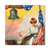 Vintage Independence Day Fridge Magnet