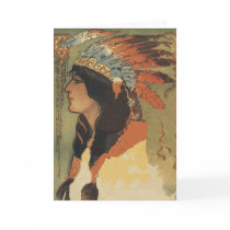 Vintage Indian Girl Greeting Card