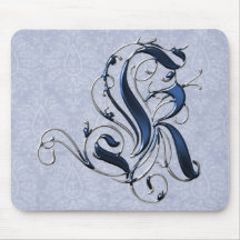 Vintage Initial K Mouse Pads