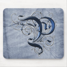 Vintage Initial P Mousepads