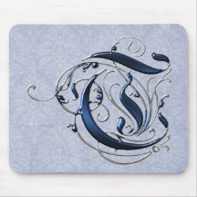 Vintage Initial T Mousepads