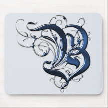 Vintage Initials B Mousemats