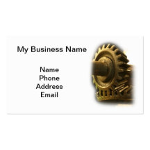 Vintage Interlocking Gears Business Card